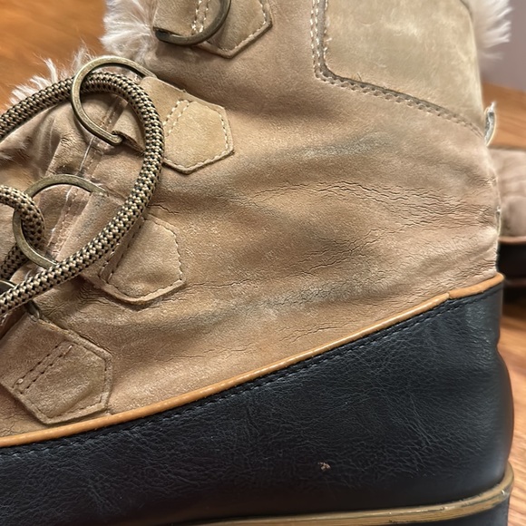 JBU by Jambu Bristol Womens 7.5 M Faux Fur Tan Ankle Boots Memory Foam - Picture 7 of 7